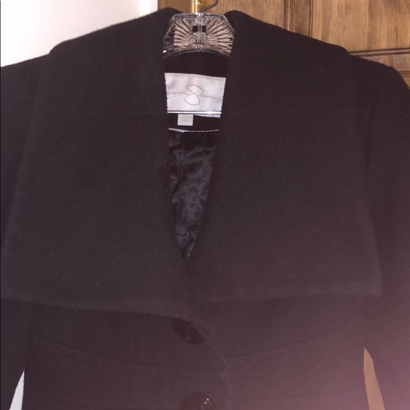 Jessica Simpson Black Polyester Peacoat - Picture 2 of 10